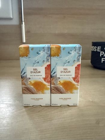 Lot 2 eau de parfum sel d’azur Yves rocher neuf