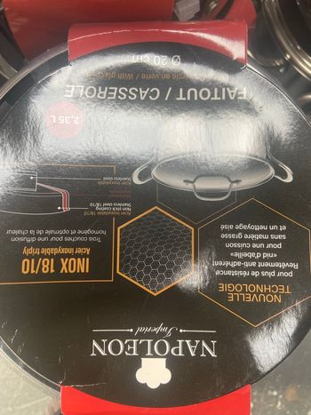 Faitout inox 18/10 Napoleon neuf tous feux