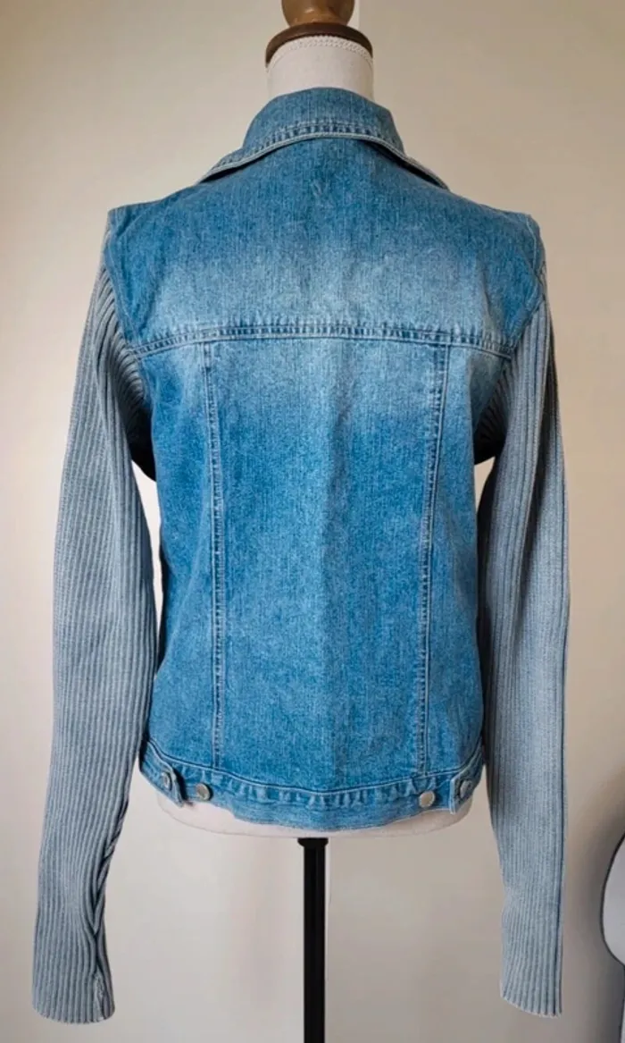 Veste en jean bleue claire M&S Mode Taille 38 - photo numéro 5