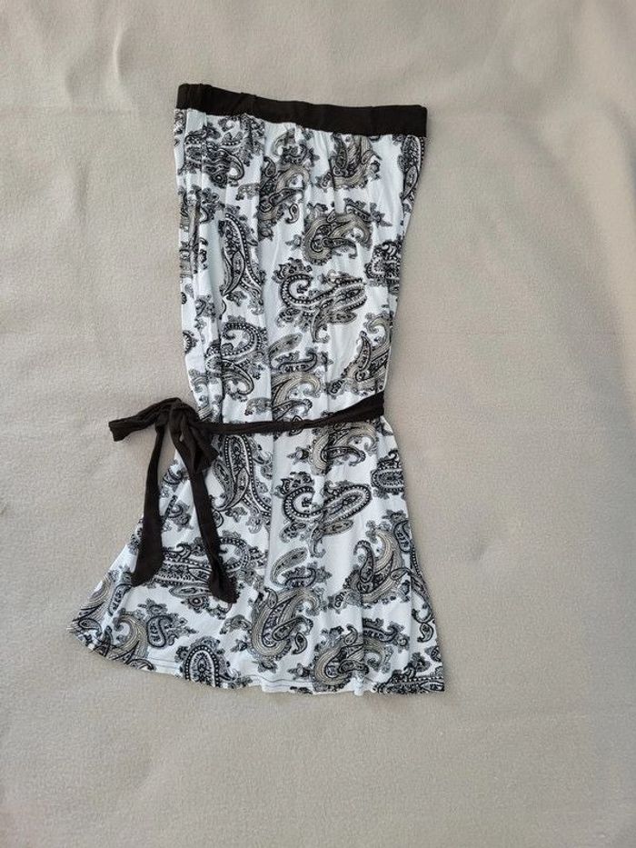 robe couleur blanc et marron Taille unique