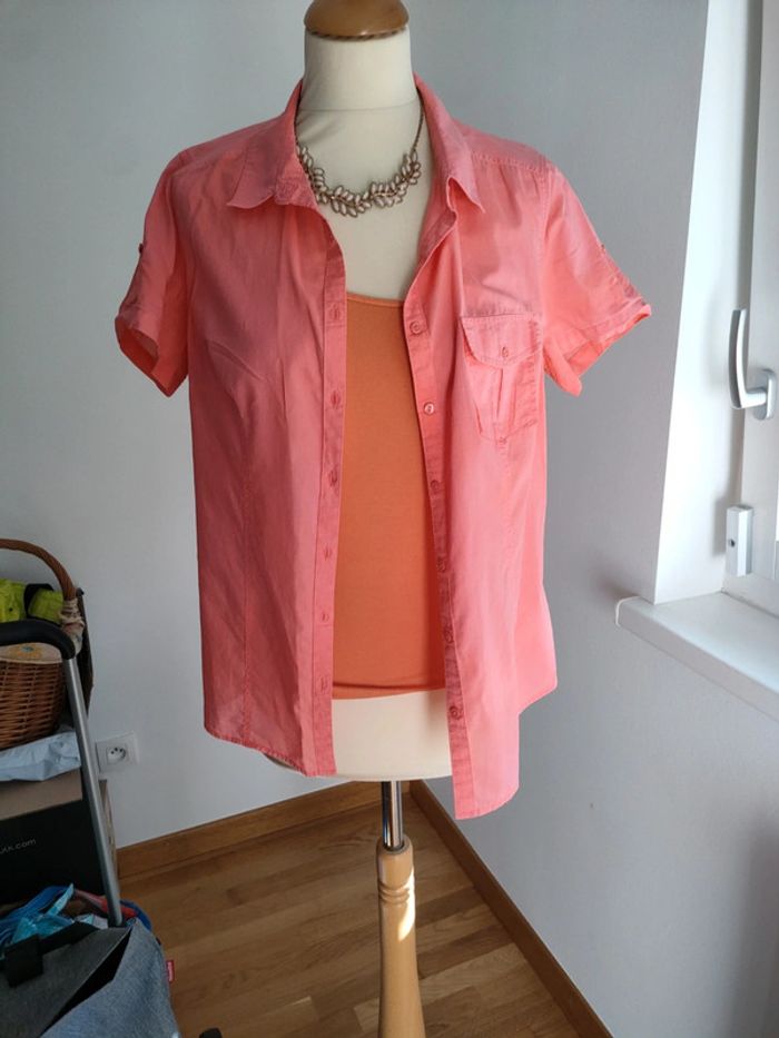 chemise camaïeu corail 38 40
