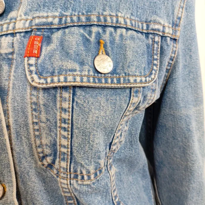 Veste en jean Ober - taille S - jean clair 100% coton bonne qualité A177 - photo numéro 6