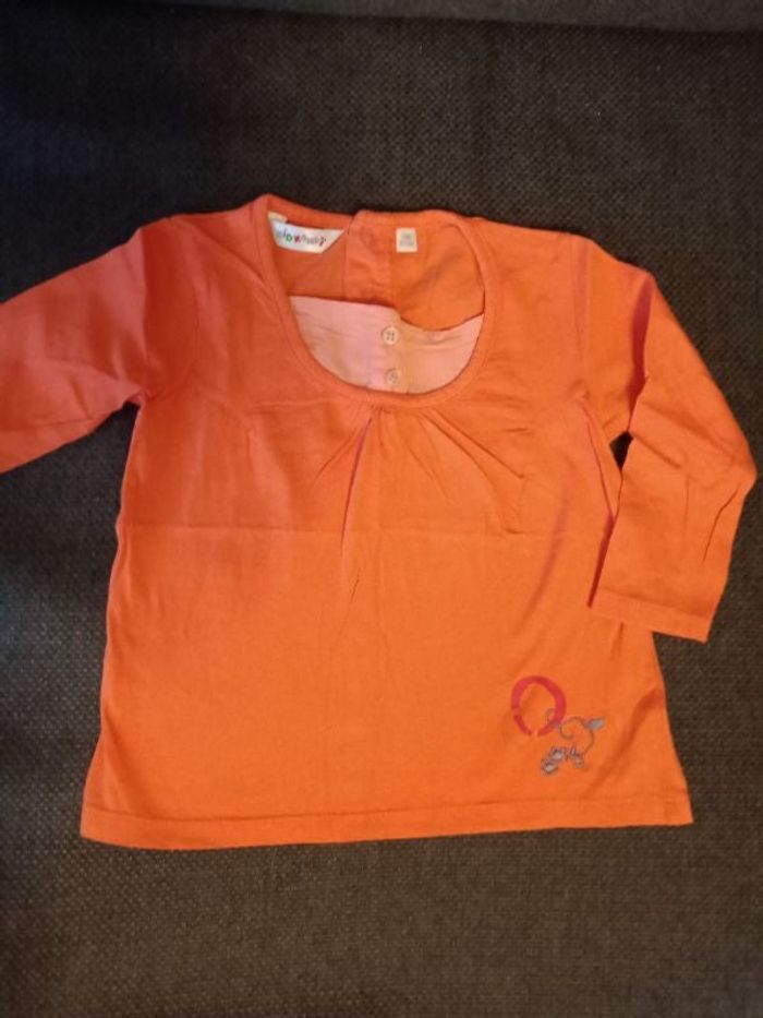 Tee shirt manches longues orange