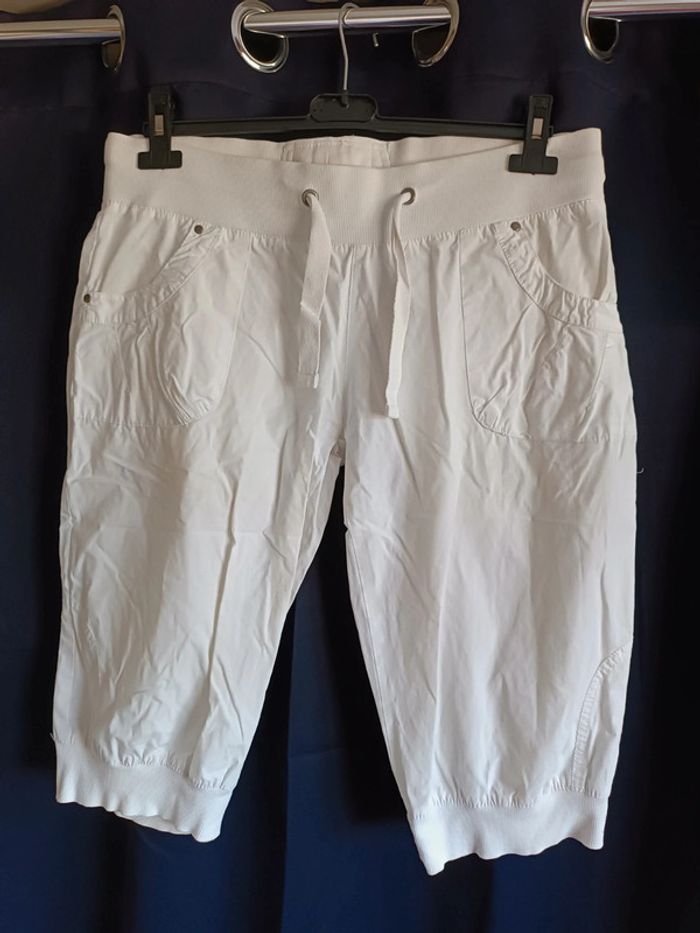 Pantacourt blanc sportif - taille 42/44