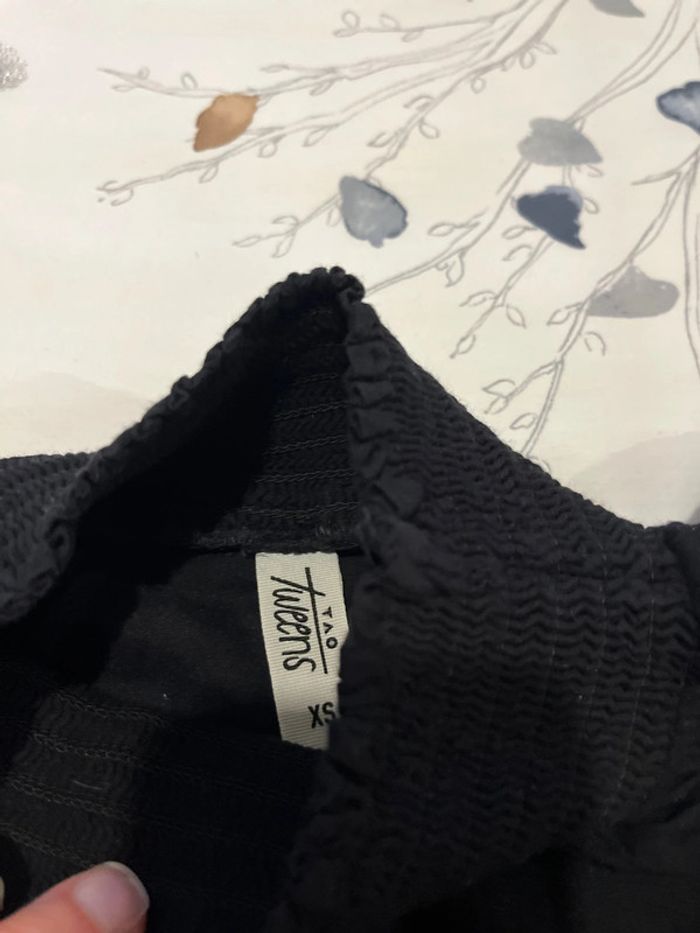 Top fille manches longues noir Tape à l’œil XS - photo numéro 2