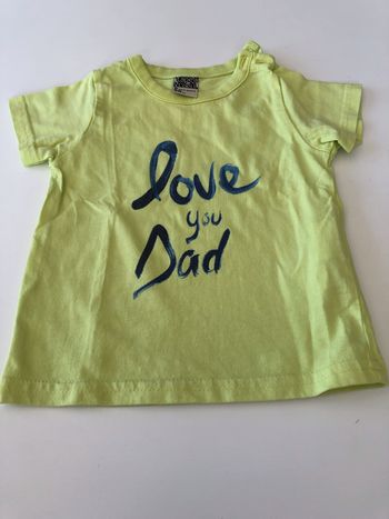 T -shirt bébé Love you dad 6 mois