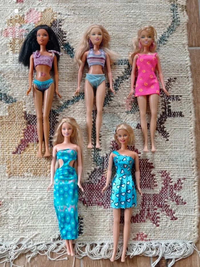 Lot 5 Barbie vintage