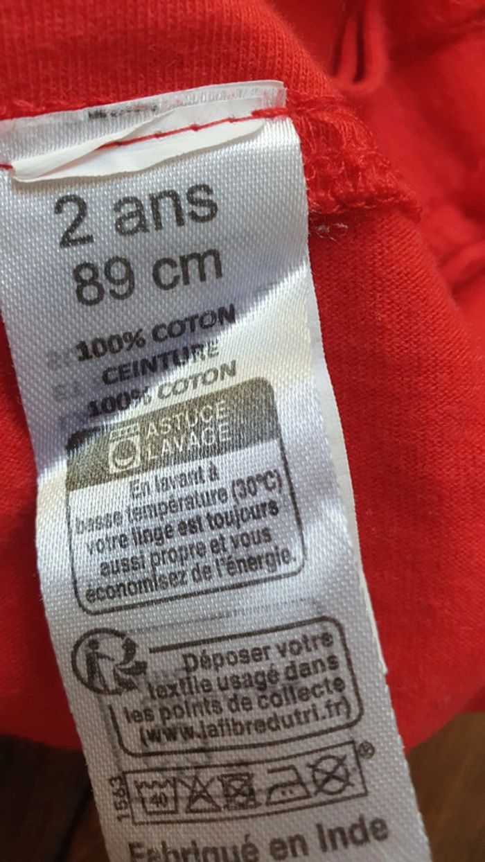 Jupe rouge coton 2 ans - photo numéro 3