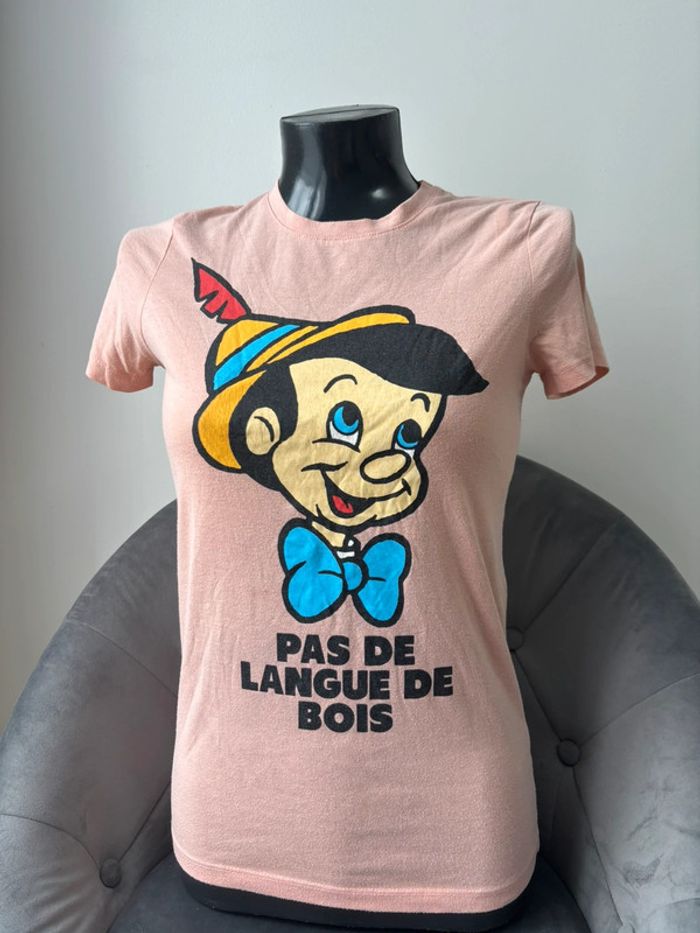 T-shirt rose Disney Pinocchio - Undiz - Taille XS