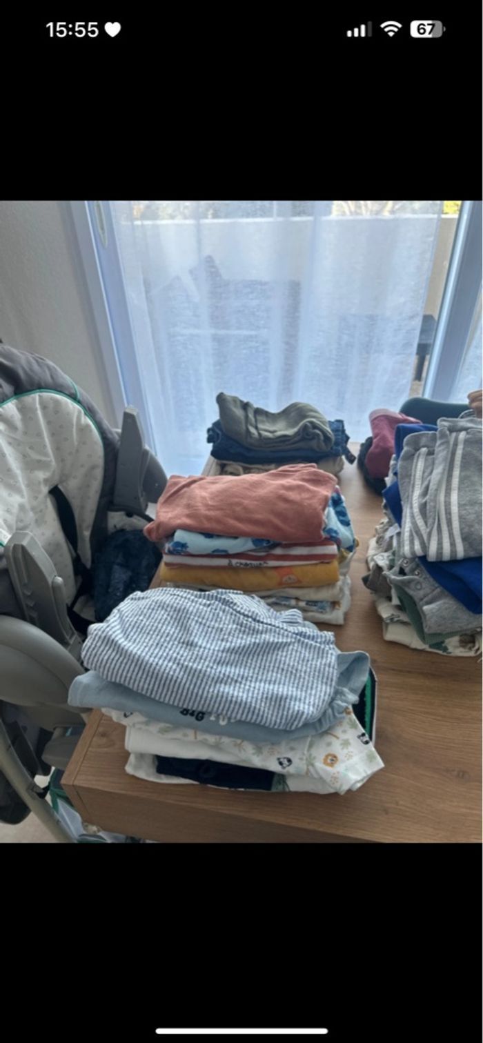 Lot vêtements garçon + 50 pièces 9/6 mois - photo numéro 2