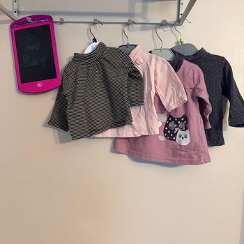 Lot de 4 maillots longues manches cols roulés  - T6mois - Marques diverses  