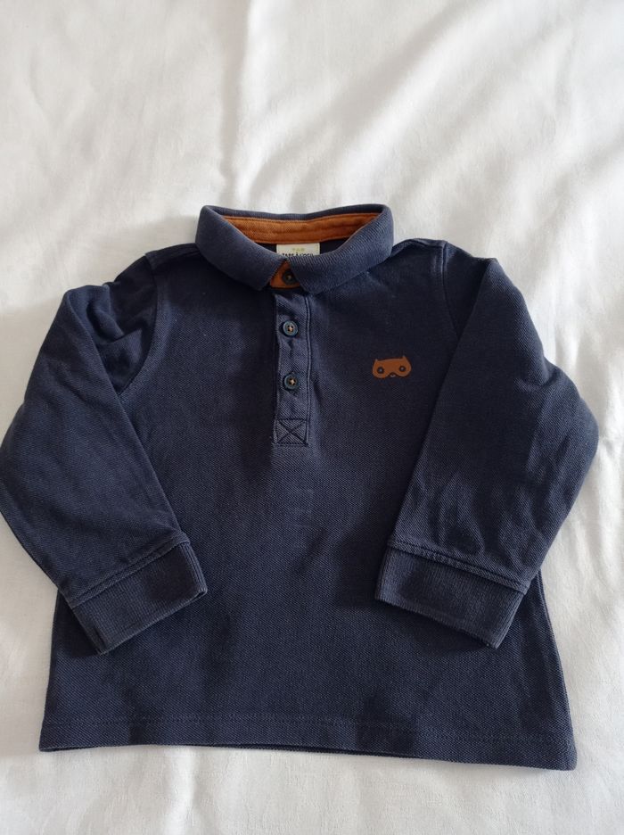 Marque tape à l'oeil taille 18 mois 80 cm polo manches longues couleur bleu foncé voir photos - photo numéro 6