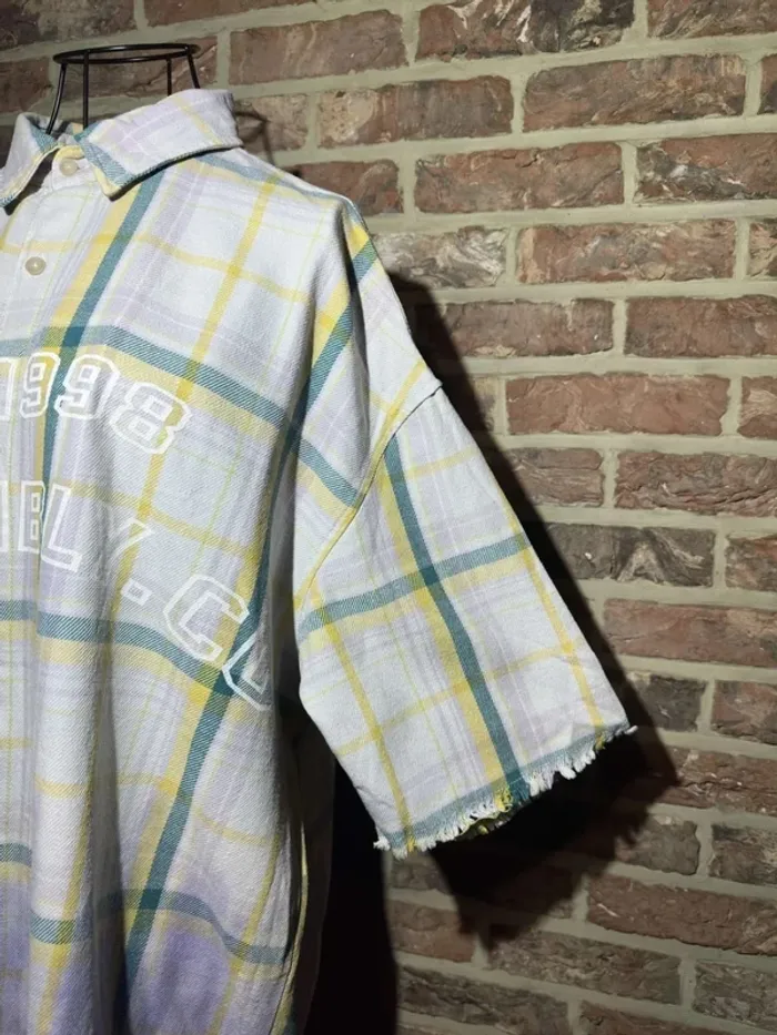 Chemise à carreaux manches courtes Berhka Taille M 100% Coton - photo numéro 8