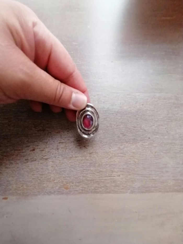 Bague plaqué argent et cristal unode50