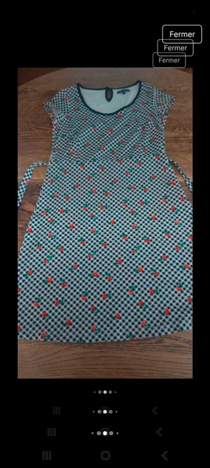 Robe King Louie taille M carreaux blanc/noir - photo numéro 12