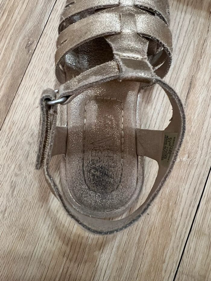 Sandales dorées Zara - photo numéro 4