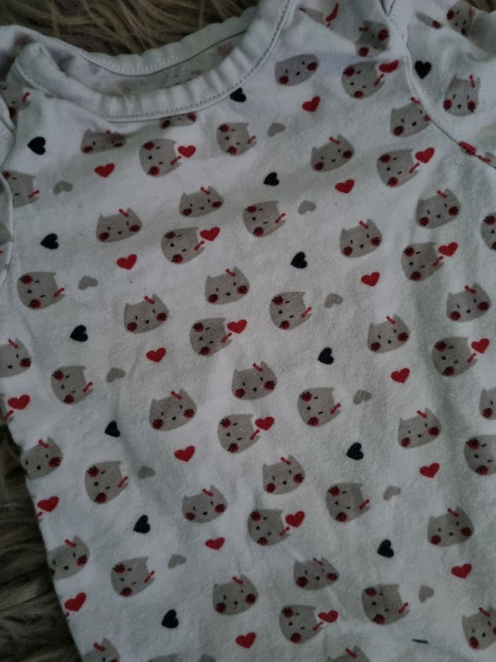 Bodie blanc motifs chat 12mois - photo numéro 2