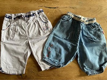 Lot 2 pantacourts sergent major 9 mois