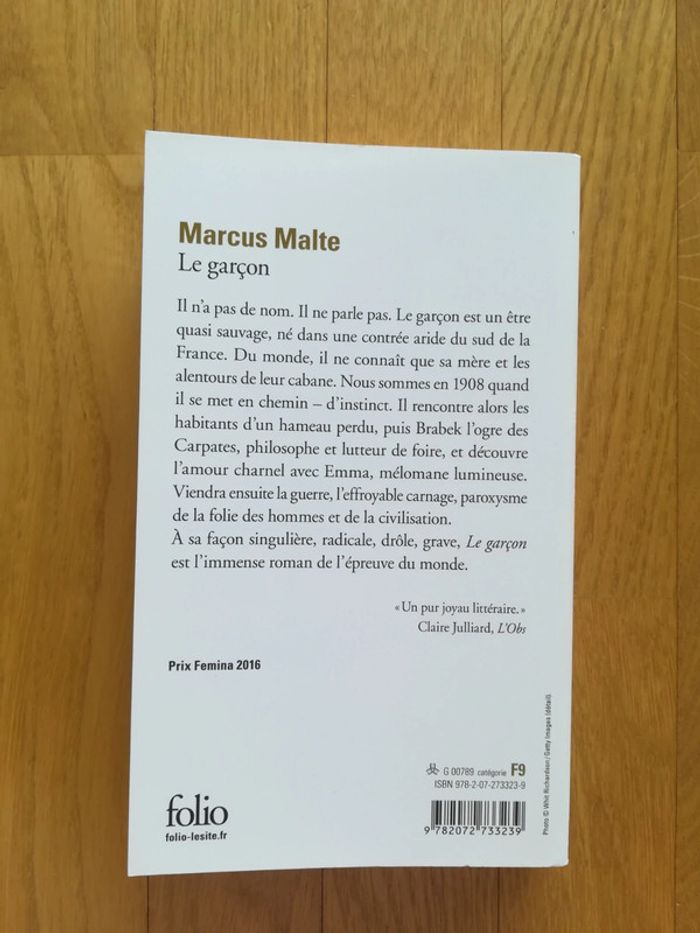 Livre NEUF "Le garçon" - V92B - photo numéro 2