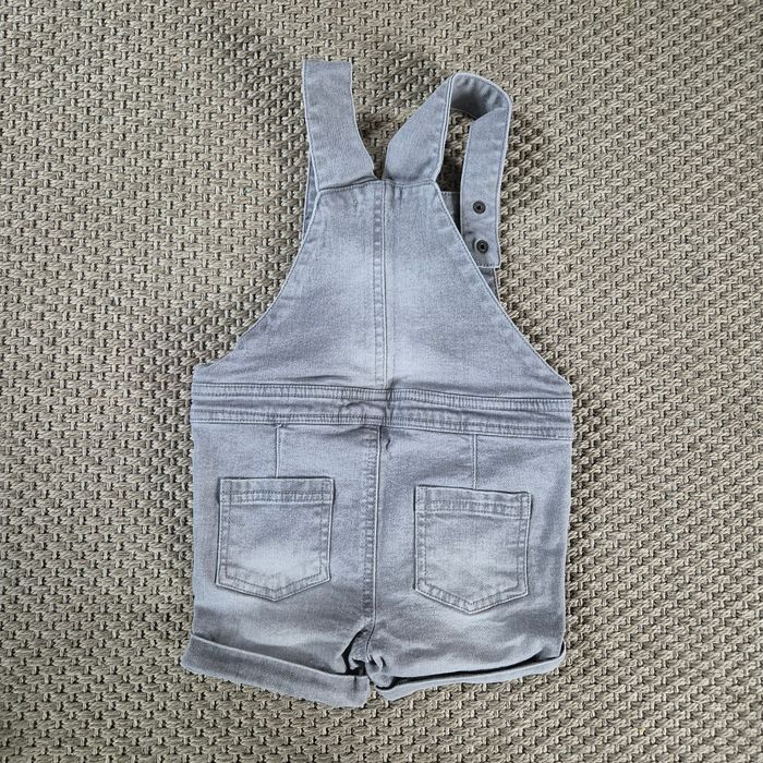 Salopette courte en jean gris mixte - 3 ans - photo numéro 7