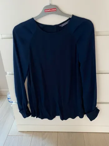 Blouse Tommy Hilfiger bleu marine - Taille 2 (équiv. 38)