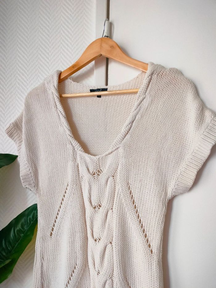 Robe pull blanc crème JCL - photo numéro 3