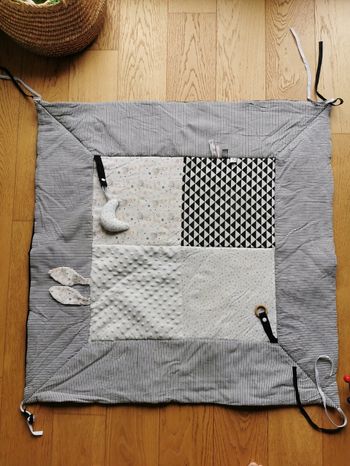 Tapis d'éveil Meyuko coton bio 1mx1m