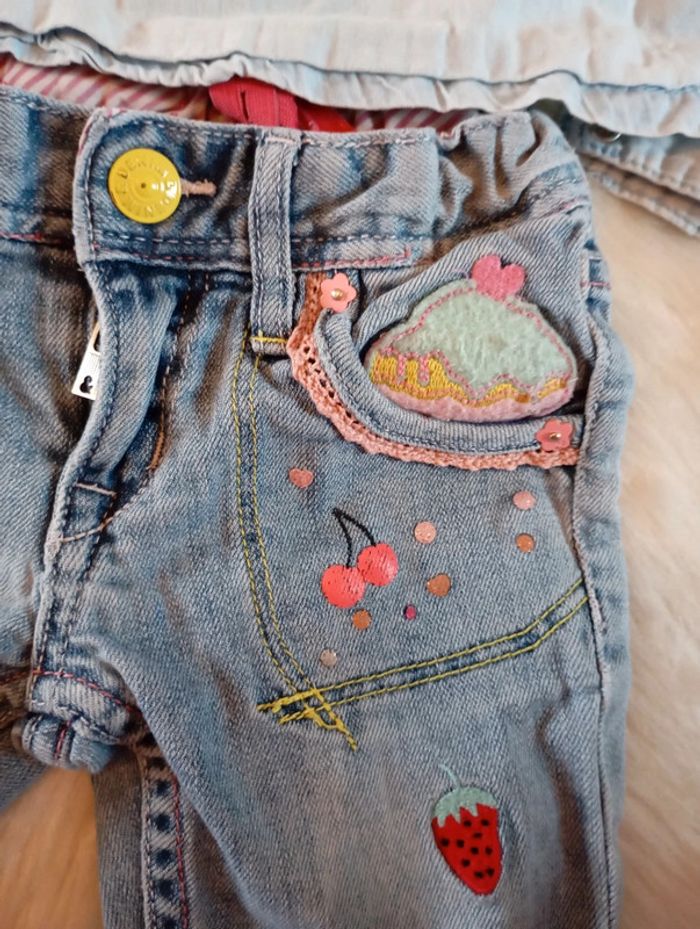 Look fille 3 ans chemise en jean tao + jean h&m - photo numéro 9