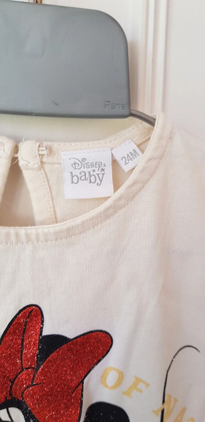 Tee-shirt Minnie Disney 24 mois - photo numéro 3