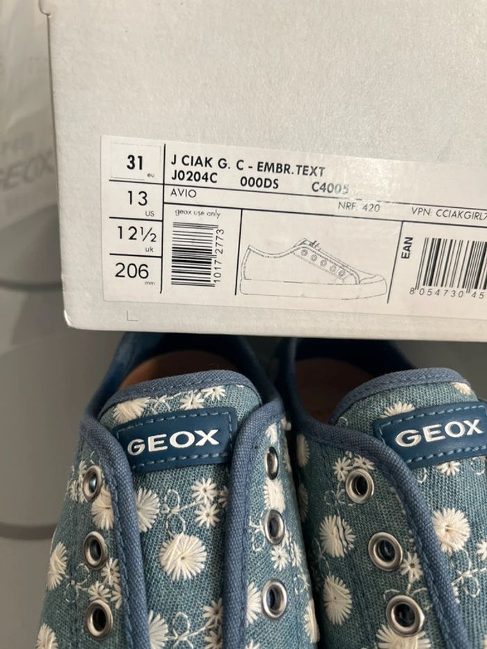 Baskets Geox fille denim brodés T31 - photo numéro 4
