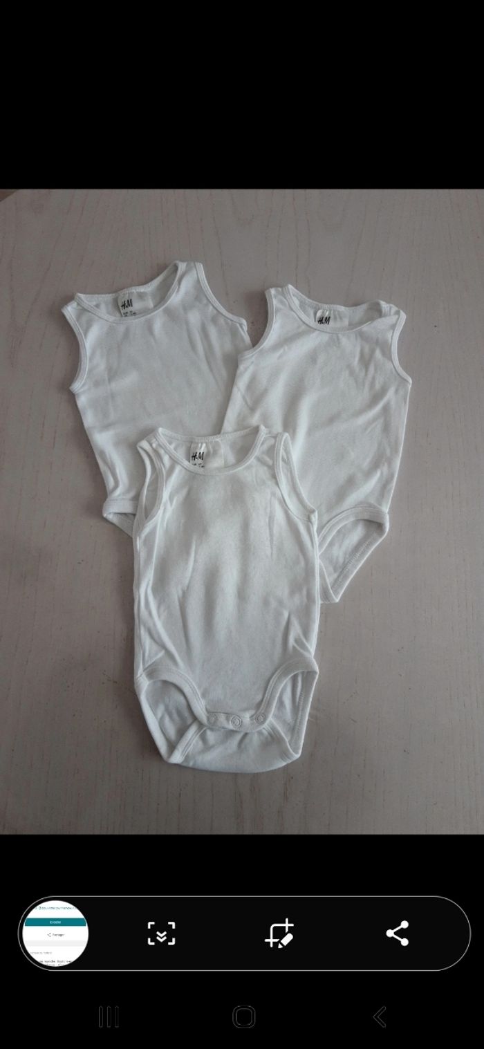 Lot 3 bodys été 2/4mois
