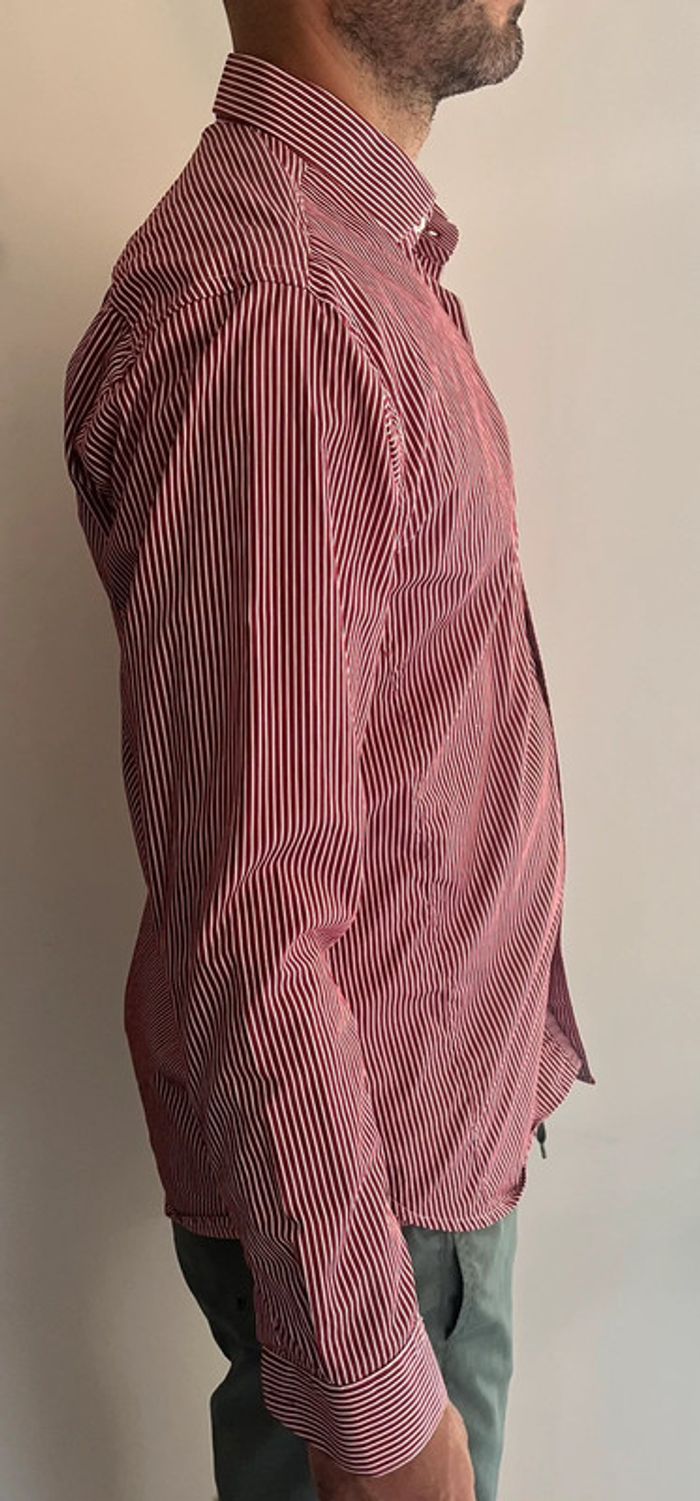 329 - Chemise rayures blanche rouge - photo numéro 6
