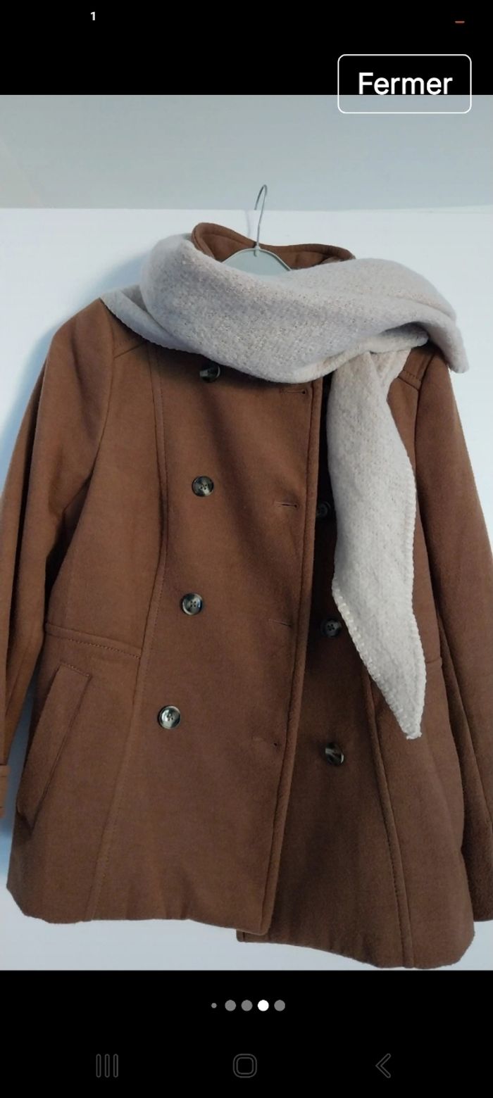 Manteau marron duffle coats H&M T42/T44 - photo numéro 9