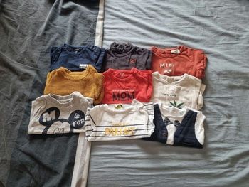 Lot 9 t-shirts manches longues