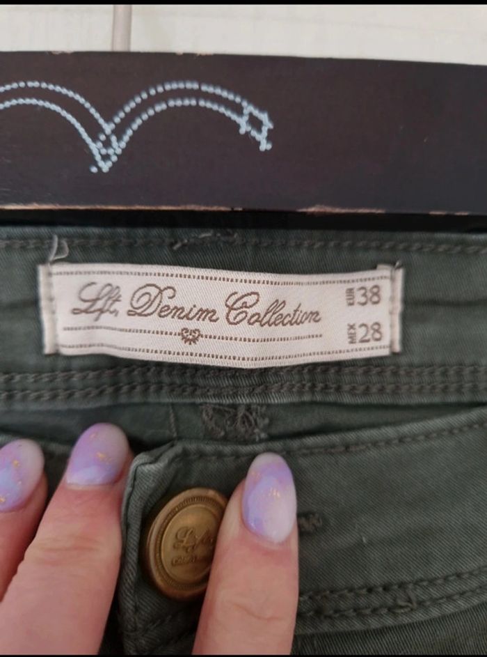 Jean skinny kaki taille basse 98% coton femme taille M/38 - photo numéro 7