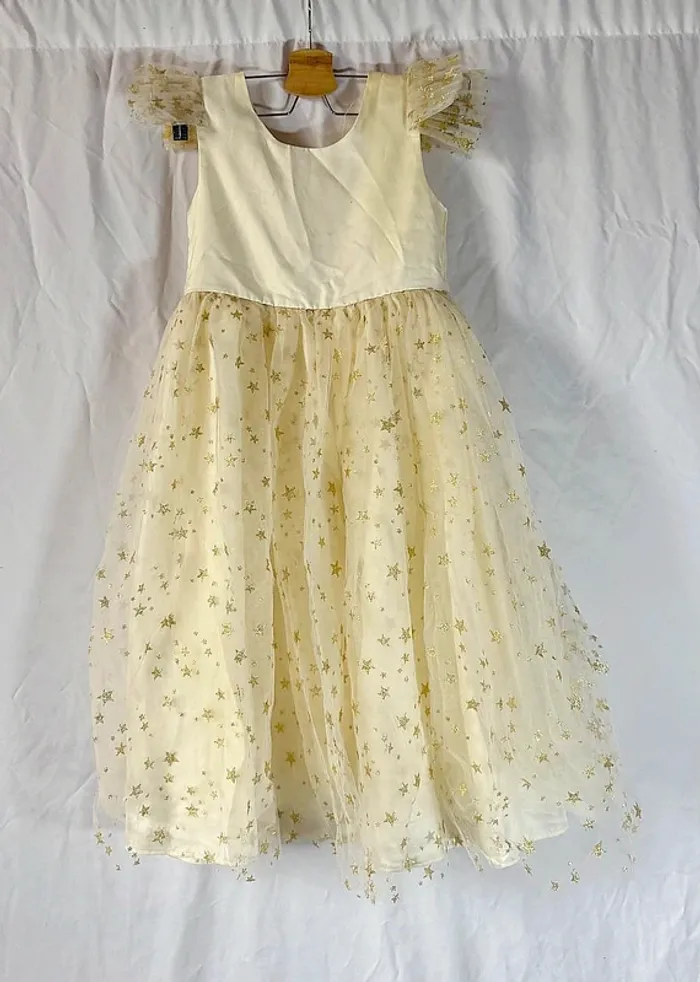 Robe dorée étoiles princesse fille Jacadi Taille 6-8 ans