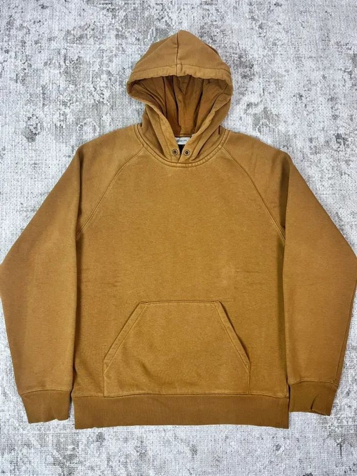 sweat Carhartt beige logo brodé manche taille S 462F - photo numéro 2