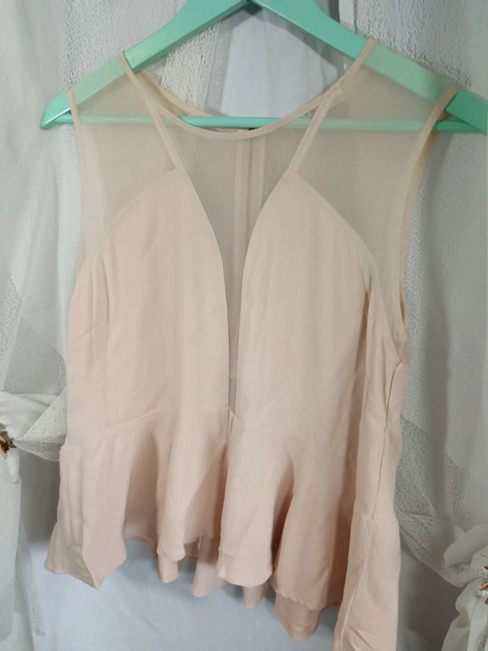 Top poudre peplum | Sandro | t. 3 - photo numéro 6