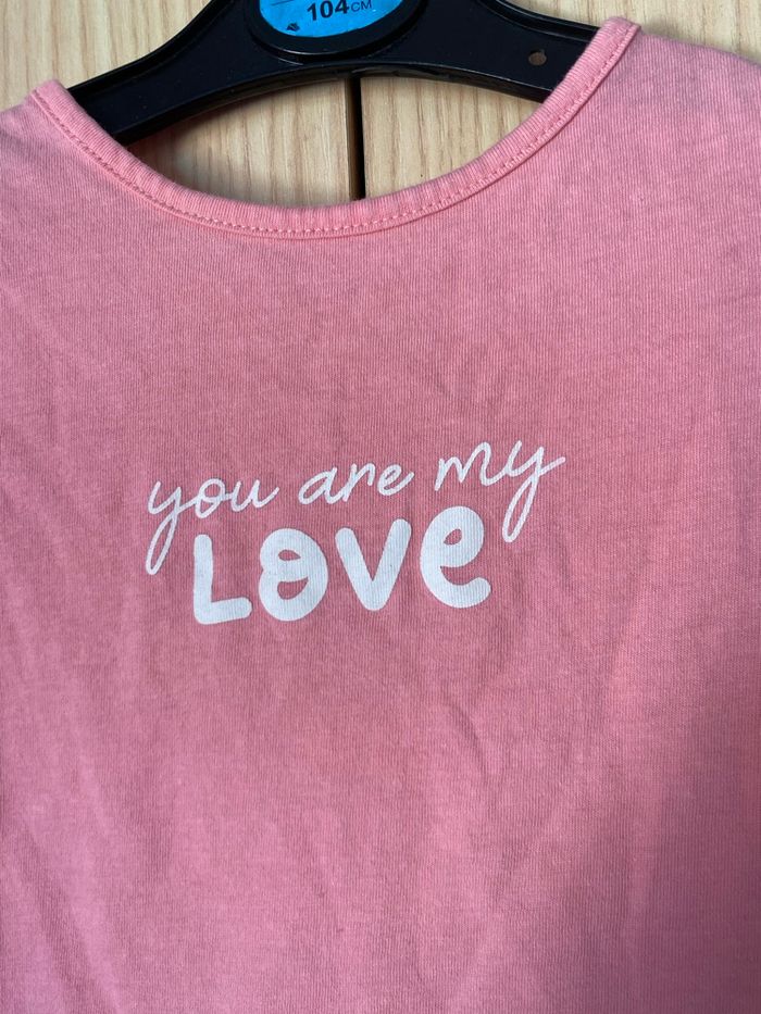 T-shirt « you are my love » Kiabi 18 mois - photo numéro 3