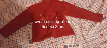 Sweat bordeaux avec motifs