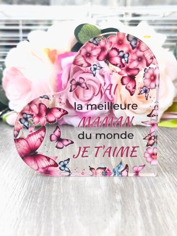Plaque cœur " Maman "