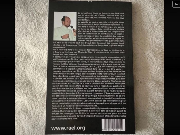 Livre accueillir les extra-terrestres ils ont créé l’humanité en laboratoire Raël - photo numéro 2