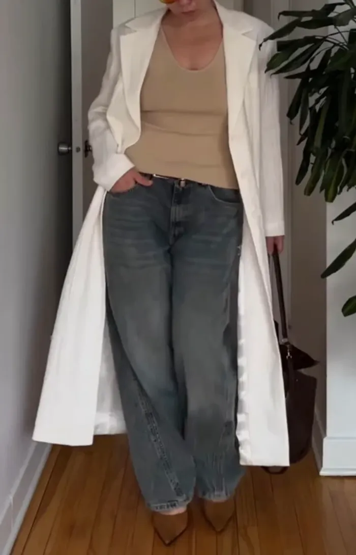 Magnifique manteau, blanc cassé, Zara, taille, L. Collection 2025. - photo numéro 7
