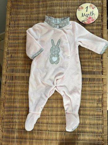 Dors-bien lapin rose - okaidi - 1 mois