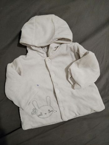 Manteau / veste blanc _ 1/3 mois