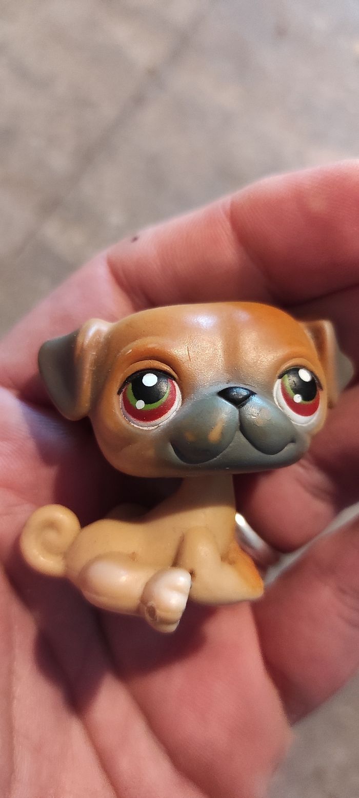 LPS Littlest Pet Shop chien  Pug Dog 2004 Hasbro #2