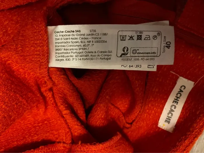 Jupe courte rouge/orange - photo numéro 3