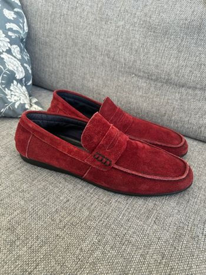 Mocassins Real Rubber en daim bordeaux – T40 – bon état - photo numéro 2
