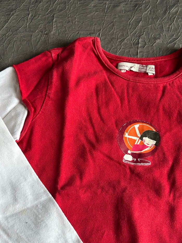 Lot 3 t-shirts à motifs manches longues fille - photo numéro 4