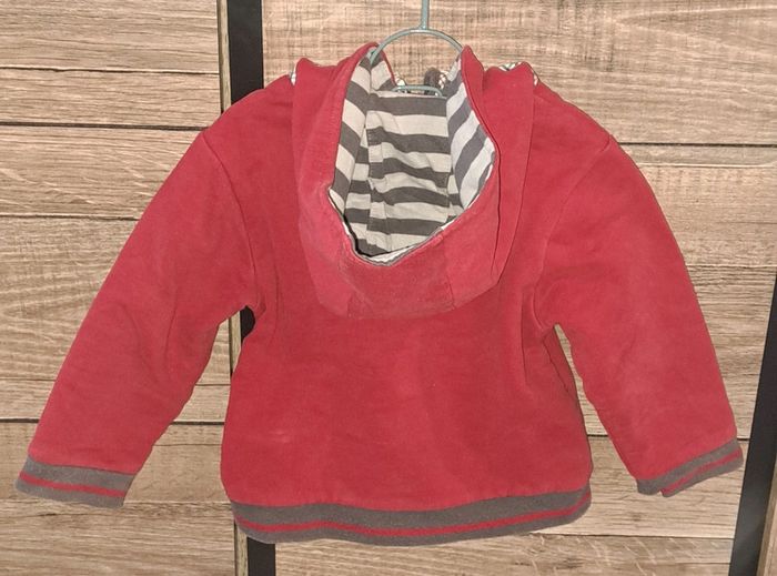 Gilet à fermeture rouge Obaïbi 18 mois - photo numéro 5
